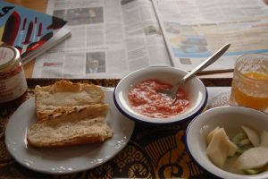 pane tostato e pomodoro