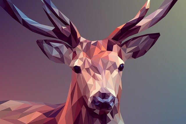 cervo disegnato al computer in 3D