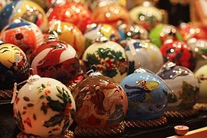 palle per l'albero di Natale decorate