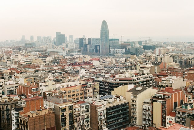 vista di Barcellona dall'alto